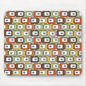 レトロ長方形(スターバスト) マウスパッド (正面)