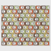 レトロ長方形(スターバスト) ラッピングペーパー (フラット)