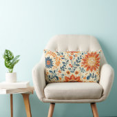 レトロ開花バースト – 装飾用クッション ランバークッション (椅子)