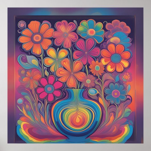 レトロ開花ビベス ポスター (正面)