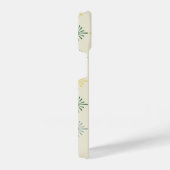 レトロ開花幾何フローラプリント パーソナライズされた iPhoneケース (右側面)