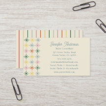 レトロ開花幾何フローラプリント