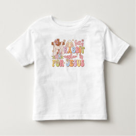 レトロ間抜けキリスト教ラビットイースターはイエスのために トドラーTシャツ