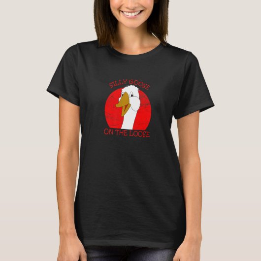 レトロ間抜けグースオンザルーズプレミアム Tシャツ (正面)