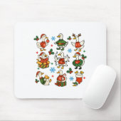 レトロ間抜けグースサンタクリスマスキュートガメリーース マウスパッド (マウス)