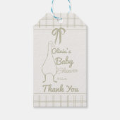 レトロ間抜けグースリ男女兼用ボンベビー ギフトタグ (正面)