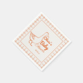 レトロ間抜けグース手引きニュートラル赤ちゃんシャワー スタンダードカクテルナプキン (角)