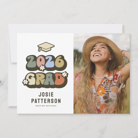 レトロ院写真卒業 案内状 (正面)