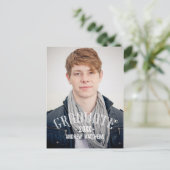 レトロ雄 | 卒業パーティー招待状 インビテーションポストカード (スタンド正面)