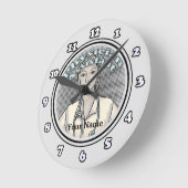 レトロ雌カスタム医師補助時計 ラウンド壁時計 (傾斜)