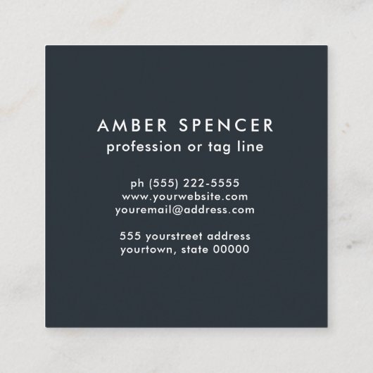 レトロ離れス・グルーヴィガーリー植物学 スクエア名刺 (裏面)