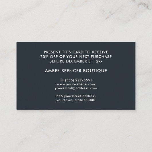 レトロ離れGROOVY植物割引 名刺 (裏面)