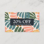 レトロ離れGROOVY植物割引 名刺 (正面)