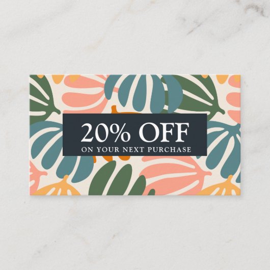 レトロ離れGROOVY植物割引 名刺 (正面)