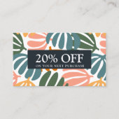 レトロ離れGROOVY BOTANICALクーポンカード 名刺 (正面)