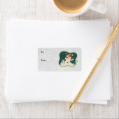 レトロ雪だるまギフトラベル ラベル (インサイチュ)