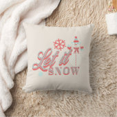 レトロ雪だるまレットイットスノークリスマス装飾用クッション クッション (ブランケット)