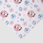 レトロ雪だるま雪片ティッシュペーパー 薄葉紙 (詳細)