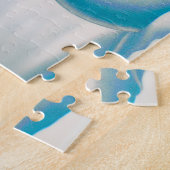 レトロ雪だるま、かわいい犬、赤い（鳥）ショウジョウコウカンチョウと木 ジグソーパズル (側面)