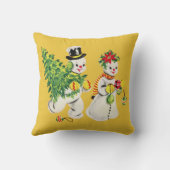 レトロ雪だるま クッション (裏面)