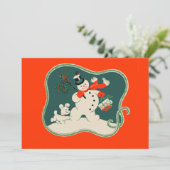 レトロ雪だるま シーズンカード (スタンド正面)