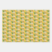 レトロ雪だるま ラッピングペーパーシート (正面)