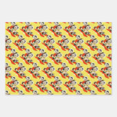 レトロ雪だるま ラッピングペーパーシート (正面3)