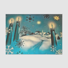 レトロ雪のクリスマスシーン 薄葉紙