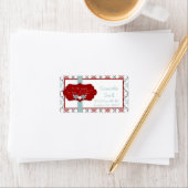 レトロ雪片住所 シール (インサイチュ)