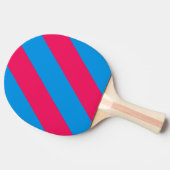 レトロ電動グレープはっきりしたストライプ 卓球ラケット (横)