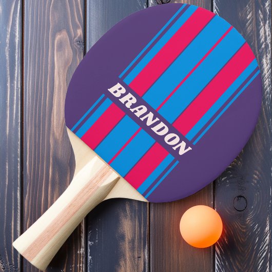 レトロ電動グレープストライプボード名 卓球ラケット