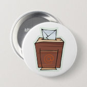 レトロ電子メール受信トレイアイコン漫画スタイル 缶バッジ (正面&裏面)