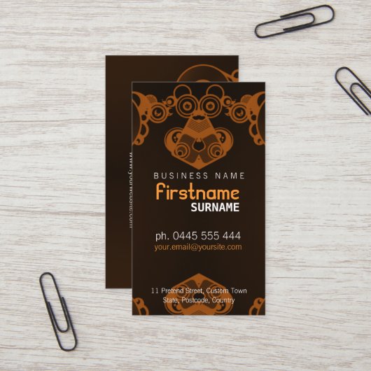 レトロ電子音楽名刺 名刺 (正面/裏面インサイチュ)