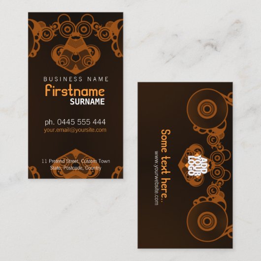 レトロ電子音楽名刺 名刺 (正面/裏面)