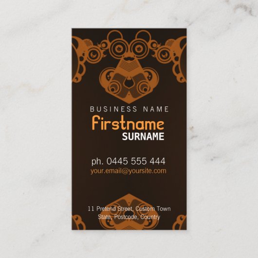 レトロ電子音楽名刺 名刺 (正面)