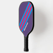 レトロ電気ストライプぶどう ピックルボールラケット (左)