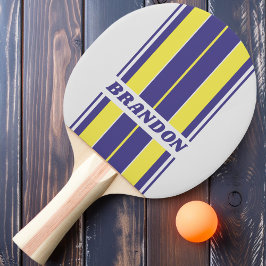 レトロ電気レモングレープストライプボード名 卓球ラケット