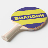 レトロ電気レモンボはっきりしたープストライプの名前 卓球ラケット (正面アングル)