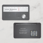 レトロ電池のラジオ 名刺 (正面/裏面)