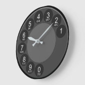 レトロ電話ダイヤルウォールクロック ラージ壁時計 (傾斜)
