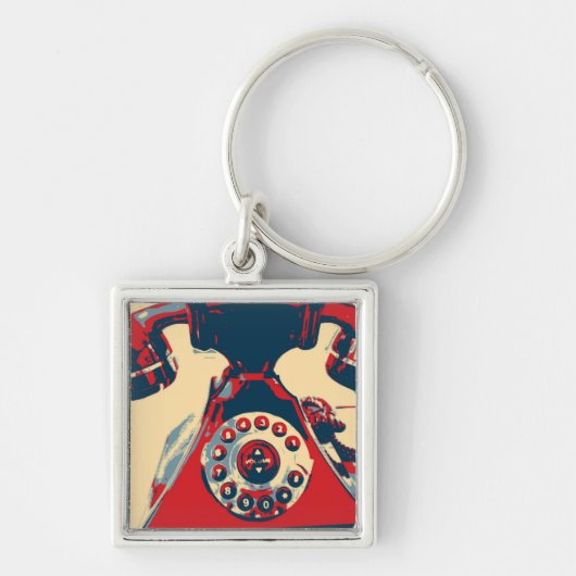 レトロ電話 キーホルダー (正面)