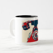 レトロ電話 ツートーンマグカップ (正面左)