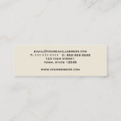 レトロ電話 ブラック オールドスタイル プロフェッショナル スキニー名刺 (裏面)