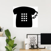 レトロ電話 ポスター (ホームオフィス)