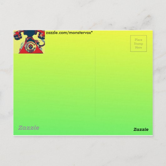 レトロ電話 ポストカード (裏面)