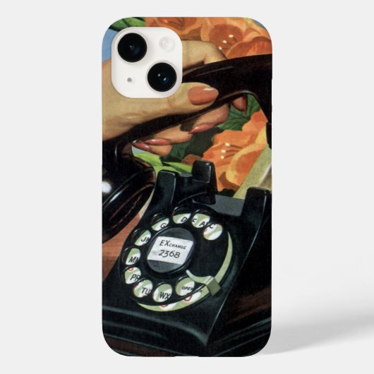 レトロ電話(ロータリダイヤル付き)、ヴィンテージ業 Case-Mate iPhoneケース (裏面)