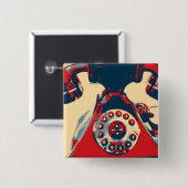 レトロ電話 缶バッジ (正面&裏面)