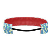 レトロ青い花 アスレチックヘッドバンド (裏面)