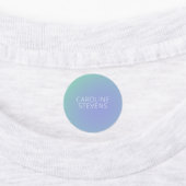 レトロ青グラデーション |名パーソナライズされた前 ラベル (貼付)