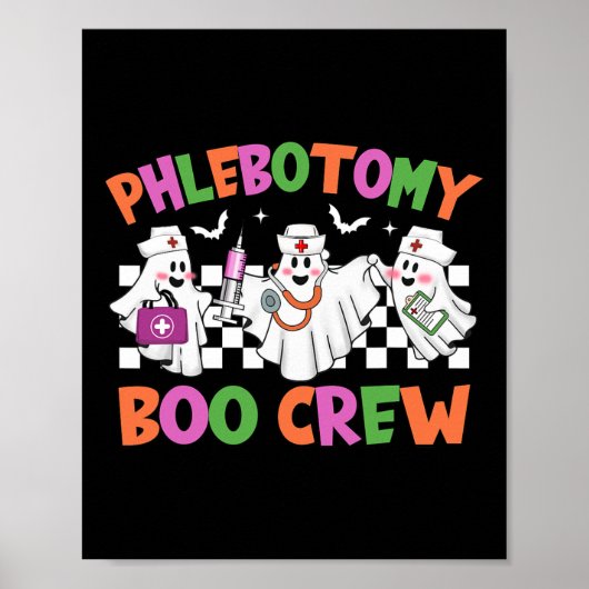 レトロ静脈切開術BooクルーPhlebotomistハロウィーンC ポスター (正面)